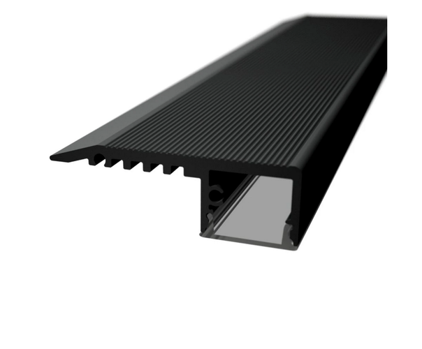 LED schodišťový profil STAIRS, 2m, černý, LP402B - foto 1