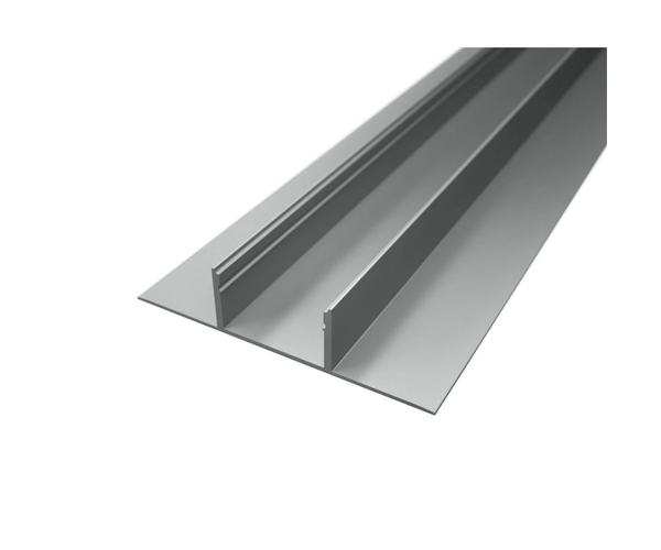 Hliníkový LED profil RECESSED 17 plný, stříbrný - foto 1