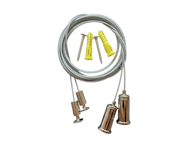 Úchyty, spojky, závěsný materiál - Sada pro zavěšení LED profilu, stříbrná, LP411-CLIP - foto 1