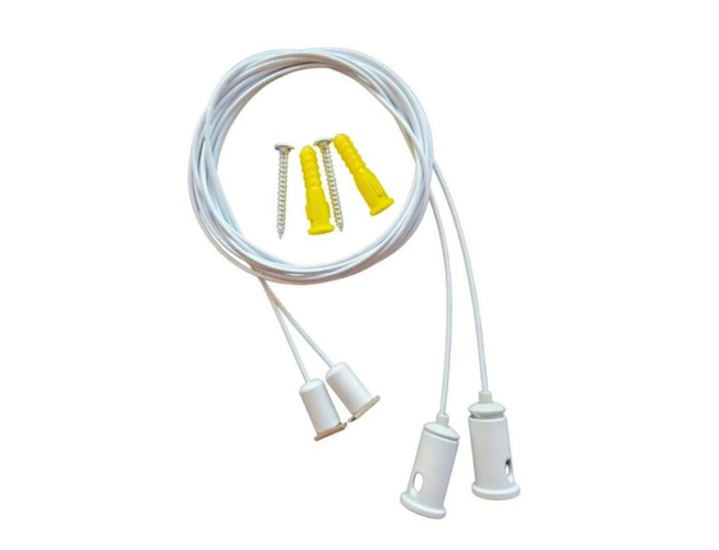 Úchyty, spojky, závěsný materiál - Sada pro zavěšení LED profilu, bílá, LP411W-CLIP - foto 1