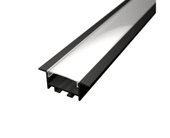 Vestavné - Hliníkový profil RECESSED 21, černý, 2m, LP321B