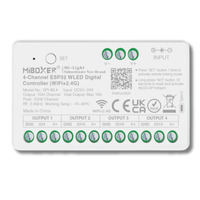 Digitální SPI jednotky - SPI digitální přijímač 4kanálový pro LED pásky, WiFi + 2,4 GHz, 5–24 VDC, 10 A,Mi-light, SPI-WL4