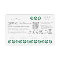 Ovladače, řídící jednotky - 4-zónový SPI LED kontroler, 5v1 WiFi + 2.4GHz RF, SPIW5-4, Mi-Light
