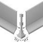 Úchyty, spojky, závěsný materiál - Rohová spojka 270st. pro profil BASE, stříbrný, J1998840 - foto 2