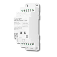 T série - 2v1 LED ovladač pro jednobarevné a CCT svítidla, 2.4GHz RF, DIN lišta 35mm, DC12–48V, 20A, Mi-Light, TR2