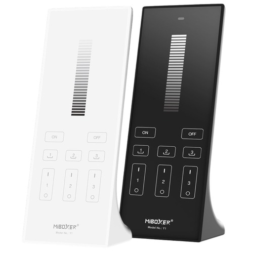 2,4Ghz Ovladače (CCT, stmívače) - Vertikální dálkový ovladač pro jednobarevné pásky, 2,4GHz, 2x AAA, Y1, Mi-Light - foto 1