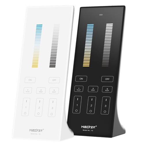 2,4Ghz Ovladače (CCT, stmívače) - Vertikální dálkový ovladač pro CCT LED pásky, 2,4GHz, 2x AAA, Y2, Mi-Light - foto 1