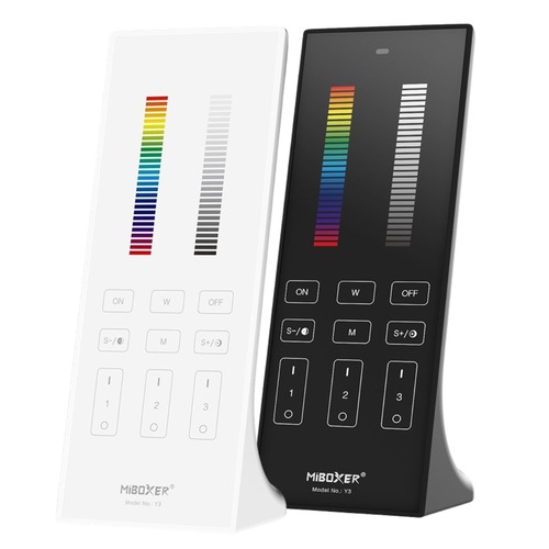 2,4Ghz Ovladače (RGB+CCT, stmívače) - Vertikální dálkový ovladač pro RGB + CCT LED pásky, 2,4GHz, 2x AAA, Y3, Mi-Light - foto 1